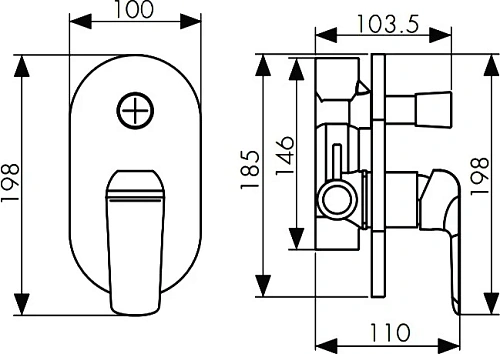 Смеситель для душа Kaiser 69177 встраиваемый хром/белый Смеситель для душа Kaiser 69177 встраиваемый хром/белый