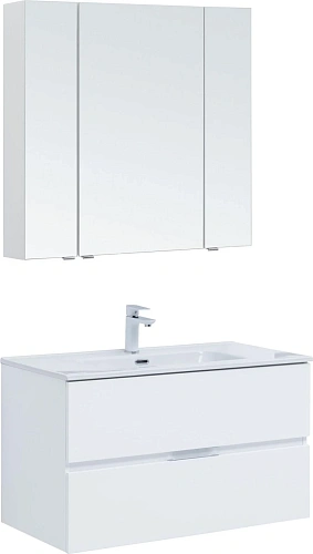 Комплект мебели Aquanet Алвита new 90 00306189 белый матовый Комплект мебели Aquanet Алвита new 90 00306189 белый матовый