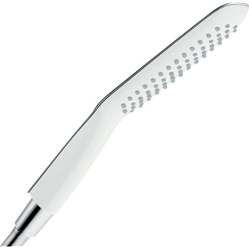 Душевая лейка Hansgrohe PuraVida 120 1jet EcoSmart 9 л/мин 28568400, белый/хром Душевая лейка Hansgrohe PuraVida 120 1jet EcoSmart 9 л/мин 28568400, белый/хром