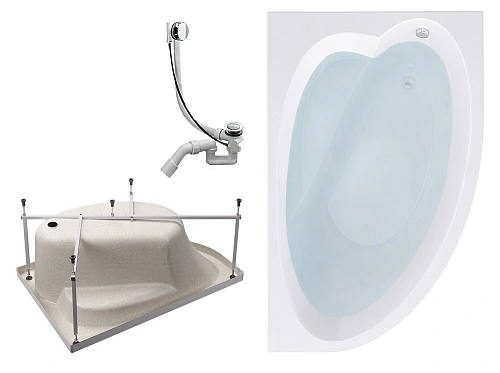 Акриловая ванна Timo IVA1595R 150x95x70 с каркасом и слив-переливом Акриловая ванна Timo IVA1595R 150x95x70 с каркасом и слив-переливом