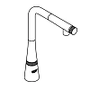 Смеситель для кухни GROHE Zedra SmartControl, суперсталь (31593DC2) с выдвижным L-образным изливом Смеситель для кухни GROHE Zedra SmartControl, суперсталь (31593DC2) с выдвижным L-образным изливом
