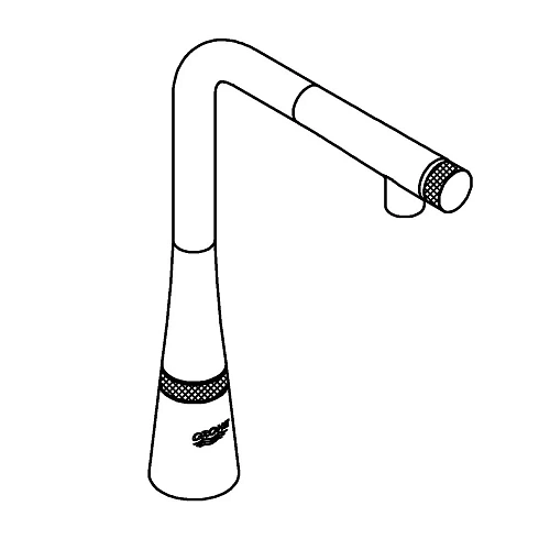 Смеситель для кухни GROHE Zedra SmartControl, суперсталь (31593DC2) с выдвижным L-образным изливом Смеситель для кухни GROHE Zedra SmartControl, суперсталь (31593DC2) с выдвижным L-образным изливом