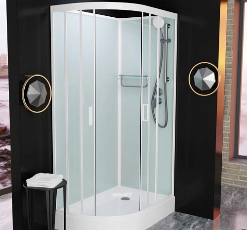 Душевая кабина Frank F418R White 418019 100x80 Душевая кабина Frank F418R White 418019 100x80