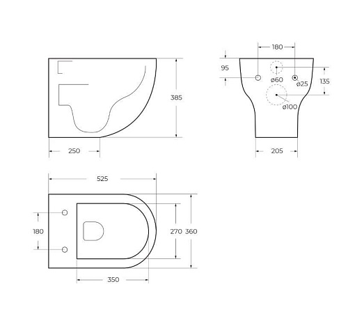Унитаз подвесной BelBagno ONDA BB066CHR/BB870SC безободковый с сиденьем Унитаз подвесной BelBagno ONDA BB066CHR/BB870SC безободковый с сиденьем