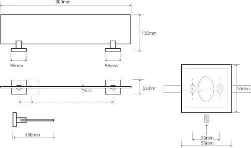 Полка Bemeta BETA 132122042 Полка Bemeta BETA 132122042