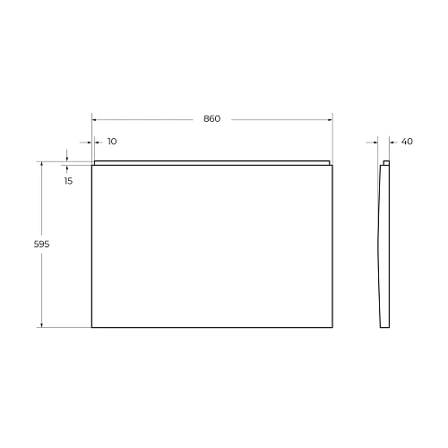 Экран для ванны торцевой CEZARES PLANE-F-90-SP-W37 860x595 белый Экран для ванны торцевой CEZARES PLANE-F-90-SP-W37 860x595 белый