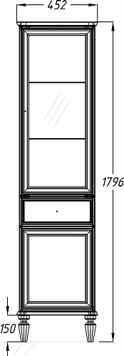 Шкаф-пенал Opadiris Санрайз Z0000006539 правый слоновая кость Шкаф-пенал Opadiris Санрайз Z0000006539 правый слоновая кость