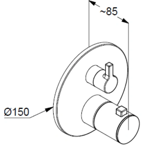 Смеситель для душа Kludi NOVA FONTE Puristic 208855315 термостатический, белый матовый Смеситель для душа Kludi NOVA FONTE Puristic 208855315 термостатический, белый матовый