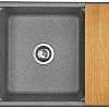 Кухонная мойка Aquaton Беллис 78 1A725032BS230 из литого мрамора, серый Кухонная мойка Aquaton Беллис 78 1A725032BS230 из литого мрамора, серый