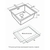 Кухонная мойка Paulmark LASSAN 54 UN LA54-MBN, матовый черный NANO-PVD, 540х440мм Кухонная мойка Paulmark LASSAN 54 UN LA54-MBN, матовый черный NANO-PVD, 540х440мм