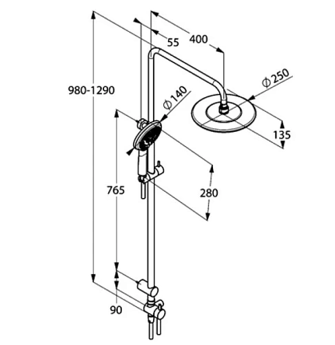 Душевая стойка Kludi Freshline 6709005-00 Душевая стойка Kludi Freshline 6709005-00