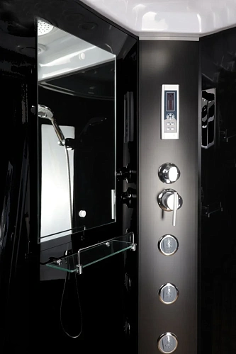 Душевая кабина Niagara Classic NG-6501-14F (900х900х2150) средний поддон (26см) стекло тонированное алюминиевый черный 65011434F Душевая кабина Niagara Classic NG-6501-14F (900х900х2150) средний поддон (26см) стекло тонированное алюминиевый черный 65011434F