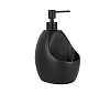 Дозатор жидкого мыла WasserKRAFT K-8099BLACK с емкостью для губки черный