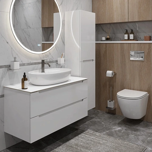 Тумба со столешницей и раковиной BelBagno ETNA 100 etna100bl-kepbo-1346-set подвесная ETNA100BL-KEPBO-1346-SET Тумба со столешницей и раковиной BelBagno ETNA 100 etna100bl-kepbo-1346-set подвесная ETNA100BL-KEPBO-1346-SET