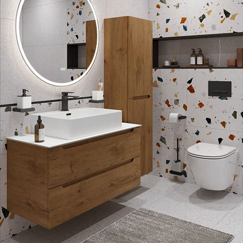 Тумба со столешницей и раковиной BelBagno ETNA 100 etna100rn-kepbo-1338-set подвесная ETNA100RN-KEPBO-1338-SET Тумба со столешницей и раковиной BelBagno ETNA 100 etna100rn-kepbo-1338-set подвесная ETNA100RN-KEPBO-1338-SET