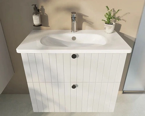 Тумба под раковину Vitra Root Groove 80 см 69436 белая матовая Тумба под раковину Vitra Root Groove 80 см 69436 белая матовая