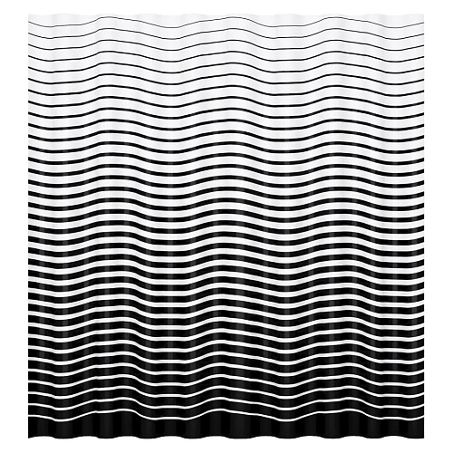 Штора для ванны WasserKRAFT Donau SC-24101 черный/белый Штора для ванны WasserKRAFT Donau SC-24101 черный/белый