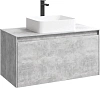 Фасад тумбы под раковину AQWELLA Mobi MOB0710BS, цвет бетон светлый, 100 см