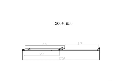 Душевая дверь Slim-N VDS-4SN120CLB, 1200, черный, стекло прозрачное Душевая дверь Slim-N VDS-4SN120CLB, 1200, черный, стекло прозрачное