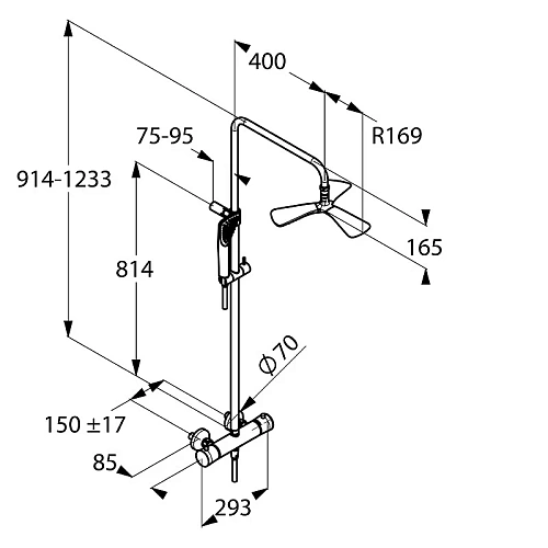 Душевая система Kludi Fizz 6709505-00 Душевая система Kludi Fizz 6709505-00