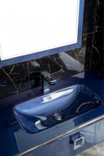 Столешница Boheme Lucido стекло 100см Насыщенный Синий 852-100-BL Столешница Boheme Lucido стекло 100см Насыщенный Синий 852-100-BL