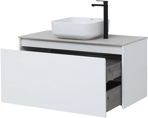 Тумба под раковину Aquanet Nova Lite 100 белый (1 ящик) 00242580 Тумба под раковину Aquanet Nova Lite 100 белый (1 ящик) 00242580