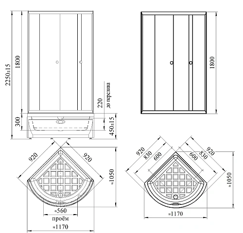 Душевой уголок Radomir Соул 90 1-03-1-0-0-0020 высокий поддон, стекло прозрачное, поддон с каркасом и сифоном, профиль белый Душевой уголок Radomir Соул 90 1-03-1-0-0-0020 высокий поддон, стекло прозрачное, поддон с каркасом и сифоном, профиль белый