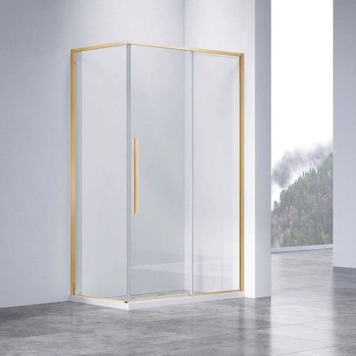 Душевой уголок Vincea Slim-N VSR-4SN9013CLG, 1300x900, брашированное золото, стекло прозрачное Душевой уголок Vincea Slim-N VSR-4SN9013CLG, 1300x900, брашированное золото, стекло прозрачное