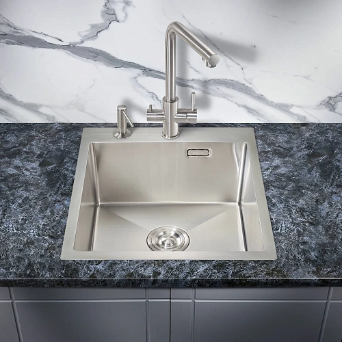 Кухонная мойка Milacio Denia 46 Steel (MC.77470) сталь нержавеющая Кухонная мойка Milacio Denia 46 Steel (MC.77470) сталь нержавеющая