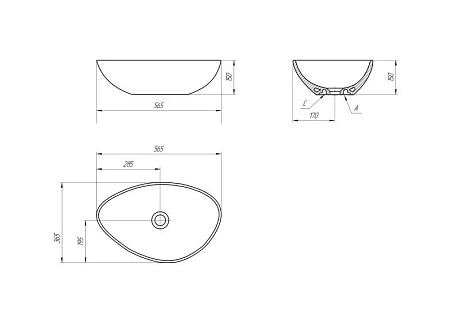 Раковина Cersanit MODUO 55 (A63571) в столешницу 63571 Раковина Cersanit MODUO 55 (A63571) в столешницу 63571