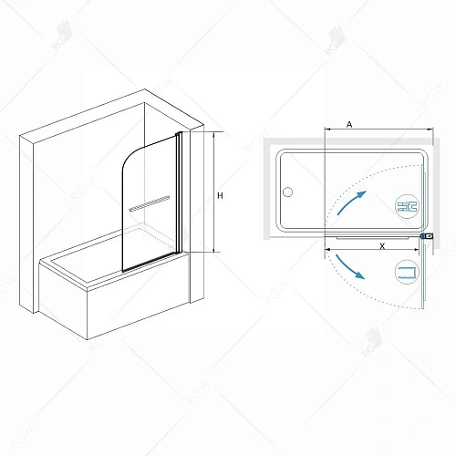 Шторка на ванну RGW Screens SC-114B 800 мм Easy Clean черный Шторка на ванну RGW Screens SC-114B 800 мм Easy Clean черный