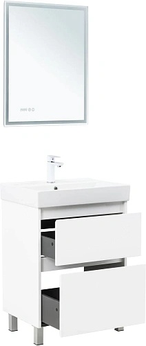 Тумба под раковину Aquanet Nova Lite 2.0 60 00346336 напольная, белый глянец Тумба под раковину Aquanet Nova Lite 2.0 60 00346336 напольная, белый глянец