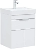 Тумба с раковиной Aquanet Ирис new 50 00367335 подвесная белый глянец