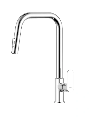 Смеситель для кухни Aquatek АЛЬФА AQ1984CR с вытяжным изливом Смеситель для кухни Aquatek АЛЬФА AQ1984CR с вытяжным изливом