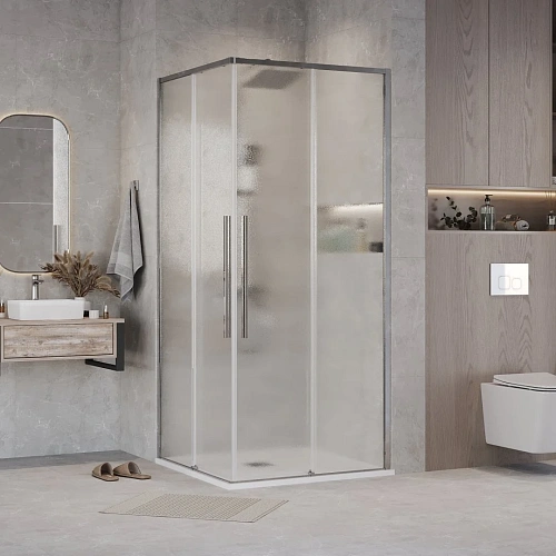 Душевая дверь GROSSMAN Galaxy 1/2.K33.01.70.10.02 (70x195) хром, стекло шиншилла Душевая дверь GROSSMAN Galaxy 1/2.K33.01.70.10.02 (70x195) хром, стекло шиншилла