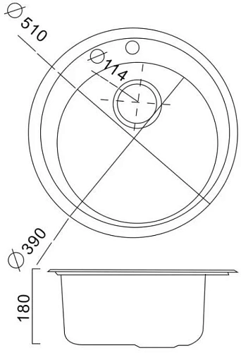 Кухонная мойка Haiba HBD510, сталь микродекор Кухонная мойка Haiba HBD510, сталь микродекор
