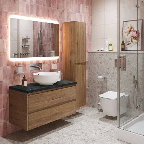 Тумба со столешницей и раковиной BelBagno KRAFT 80 kraft80rt-kepmno-1077-set подвесная KRAFT80RT-KEPMNO-1077-SET Тумба со столешницей и раковиной BelBagno KRAFT 80 kraft80rt-kepmno-1077-set подвесная KRAFT80RT-KEPMNO-1077-SET