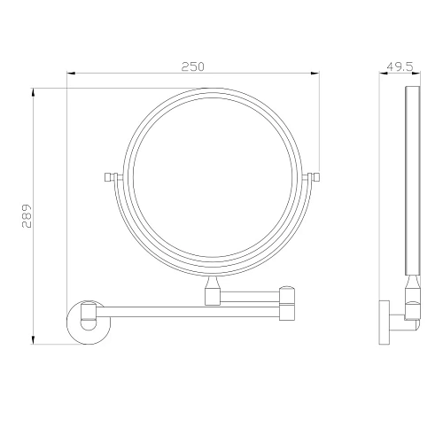 Зеркало косметическое Wonzon & Woghand хром (WW-8158) Зеркало косметическое Wonzon & Woghand хром (WW-8158)