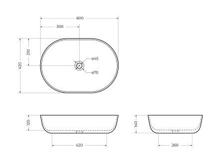 Раковина CEZARES BELLAGIO 50179 Bianco белый 600x420 керамика Раковина CEZARES BELLAGIO 50179 Bianco белый 600x420 керамика