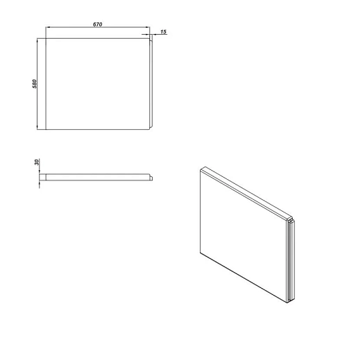 Экран для ванны торцевой Cersanit UNIVERSAL TYPE 1 70 (PB-TYPE1*70) 63369 Экран для ванны торцевой Cersanit UNIVERSAL TYPE 1 70 (PB-TYPE1*70) 63369