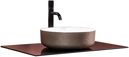 Столешница Boheme стекло 80см прямая BLACK 853-080-B Столешница Boheme стекло 80см прямая BLACK 853-080-B