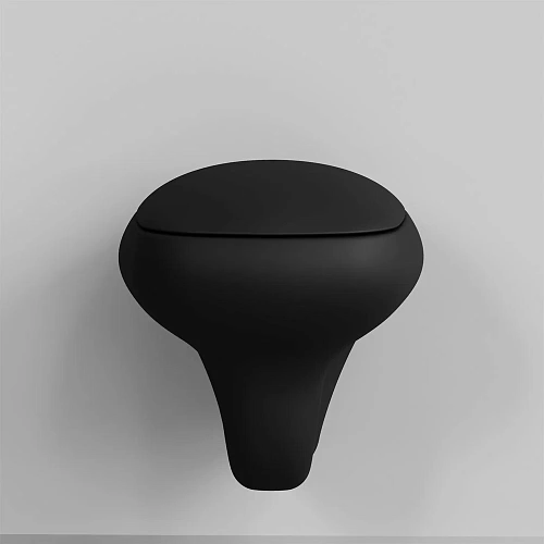 Унитаз подвесной Diamond 123T20201R (530x405x375) матовый черный безободковый без сиденья Унитаз подвесной Diamond 123T20201R (530x405x375) матовый черный безободковый без сиденья