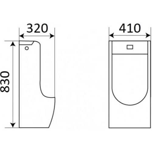 Писсуар CeramaLux X529S белый Писсуар CeramaLux X529S белый