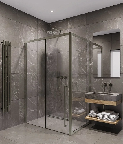 Душевой уголок Timo (T49R+T60) TDSS-130/13C-8R, раздвижная дверь 1300x2000, профиль никель, торцевое стекло TSS-900/13C-8 900x2000 Душевой уголок Timo (T49R+T60) TDSS-130/13C-8R, раздвижная дверь 1300x2000, профиль никель, торцевое стекло TSS-900/13C-8 900x2000