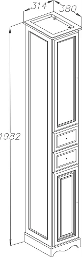 Шкаф-пенал Opadiris Риспекто 30 Z0000009580 левый нагал Шкаф-пенал Opadiris Риспекто 30 Z0000009580 левый нагал
