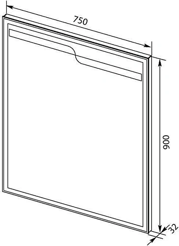 Зеркало Aquanet Модена 75 белый 00198492 Зеркало Aquanet Модена 75 белый 00198492