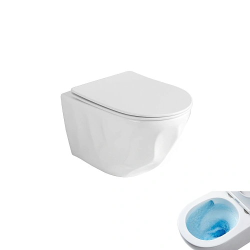 Унитаз подвесной Tornado Gid Tr2196TFX 62263Y белый 49x35.5x34 с крышкой микролифт Унитаз подвесной Tornado Gid Tr2196TFX 62263Y белый 49x35.5x34 с крышкой микролифт