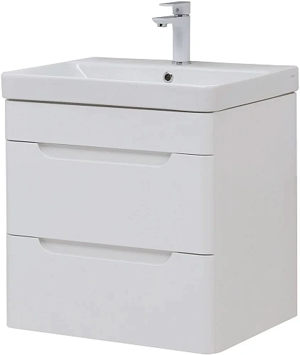 Тумба под раковину Aquanet София 60 белый глянец (2 ящика) 00288905 Тумба под раковину Aquanet София 60 белый глянец (2 ящика) 00288905