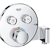 Смеситель для душа GROHE Grohtherm SmartControl на 2 выхода со встроенным держателем ручного душа, х 29120000 Смеситель для душа GROHE Grohtherm SmartControl на 2 выхода со встроенным держателем ручного душа, х 29120000