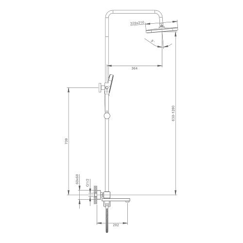 Душевая система Raglo R30.24, хром Душевая система Raglo R30.24, хром